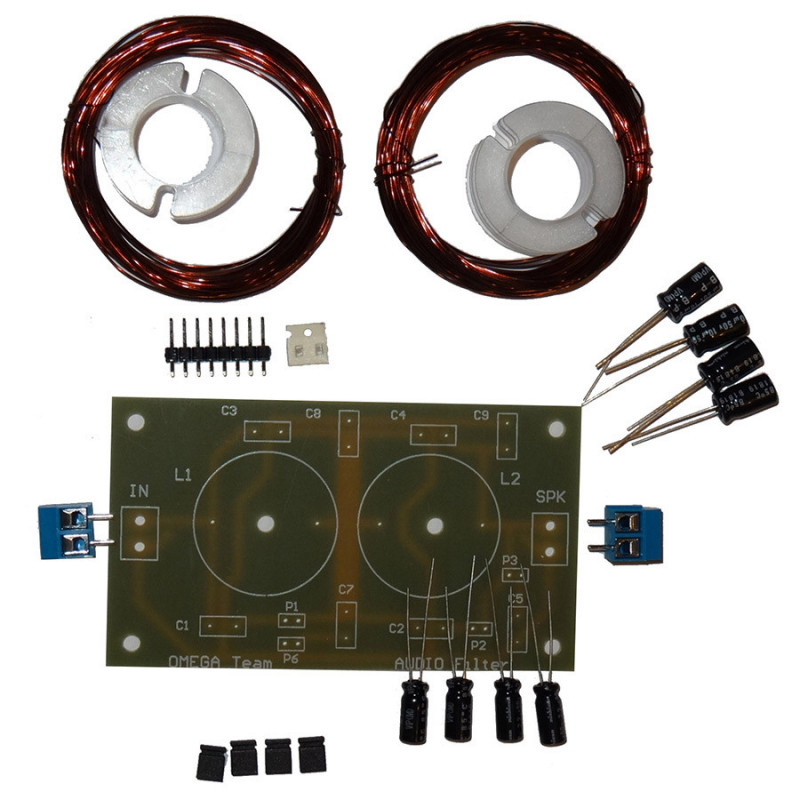 Dolnoprzepustowy filtr głośnikowy do zastosowań radiowych - kit do samodzielnego montażu - 1