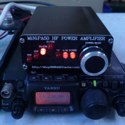 Wzmacniacz mocy KF (3-30 MHz) SSB, CW, AM, FM, PSK, FT8, itp.  o mocy 45W MiNiPA50 do FT-817, FT-818, IC-703, KX3, ... - 5
