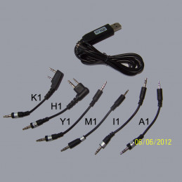 Uniwersalny kabel USB 6 w 1 do programowania radiotelefonów z 6 wtykami