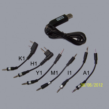 Uniwersalny kabel USB 6 w 1 do programowania radiotelefonów z 6 wtykami - 1