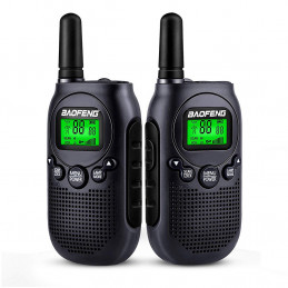 Baofeng BF-T6 PMR 8 kanałowy radiotelefon PMR w kolorze czarnym - 2 sztuki - 1