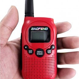 Baofeng BF-T6 PMR 8 kanałowy radiotelefon PMR w kolorze czerwonym - 2 sztuki - 2