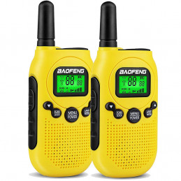 Baofeng BF-T6 PMR 8 kanałowy radiotelefon PMR w kolorze żółtym - 2 sztuki