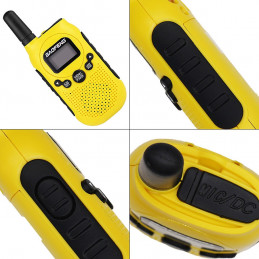 Baofeng BF-T6 PMR 8 kanałowy radiotelefon PMR w kolorze żółtym - 2 sztuki - 2