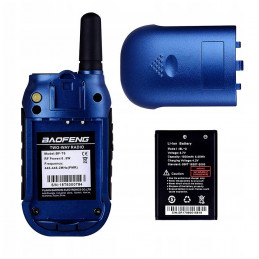 Baofeng BF-T6 PMR 8 kanałowy radiotelefon PMR w kolorze niebieskim - 2 sztuki - 2