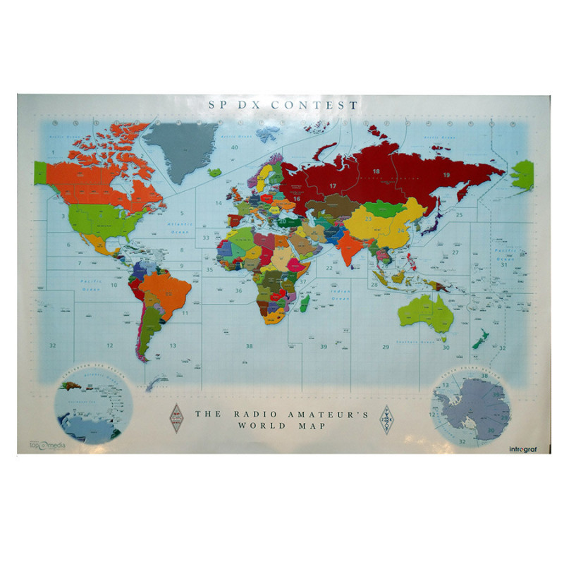 Mapa świata SP DX Contest 70 x 100cm - 1