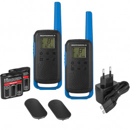 Motorola TALKABOUT T62 blue PMR - komplet radiotelefonów PMR w kolorze niebieskim z zasilaczem