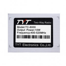TYT TC-8000 10W 16 kanałowy (400-520MHz) ręczny radiotelefon o mocy 10W ze scramblerem - 3
