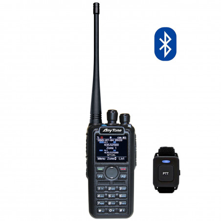 AnyTone AT-D878UV Plus z BT SP-DMR radiotelefon DMR + FM, MotoTRBO Tier I i II 5 DMR ID i APRS 2100mAh - 1