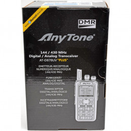 AnyTone AT-D878UV Plus z BT SP-DMR radiotelefon DMR + FM, MotoTRBO Tier I i II 5 DMR ID i APRS 2100mAh - 4