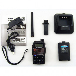 Baofeng UV-5RA 5W dwupasmowy radiotelefon (duobander) 2m + 70cm w kolorze czarnym - 6