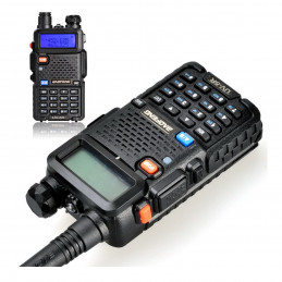 Baofeng UV-5R 5W dual-band radio (duobander) 2m + 70cm in black color