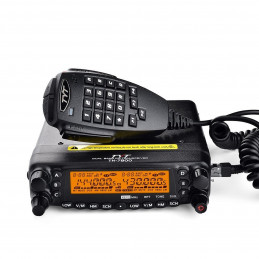 TYT TH-7800 to dwupasmowy radiotelefon samochodowy o mocy 50W (VHF) i 40W (UHF) z odbiornikiem pasma lotniczego.