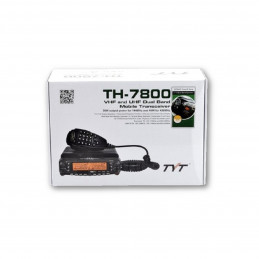 TYT TH-7800 to dwupasmowy radiotelefon samochodowy o mocy 50W (VHF) i 40W (UHF) z odbiornikiem pasma lotniczego.