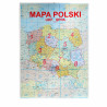 Mapa Polski z lokatorami i podziałem na okręgi  68 x 48cm