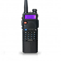 Baofeng UV-5R 5W dwupasmowy radiotelefon (duobander) 2m + 70cm (do 520 MHz) w kolorze czarnym z baterią 3800 mAh - 1