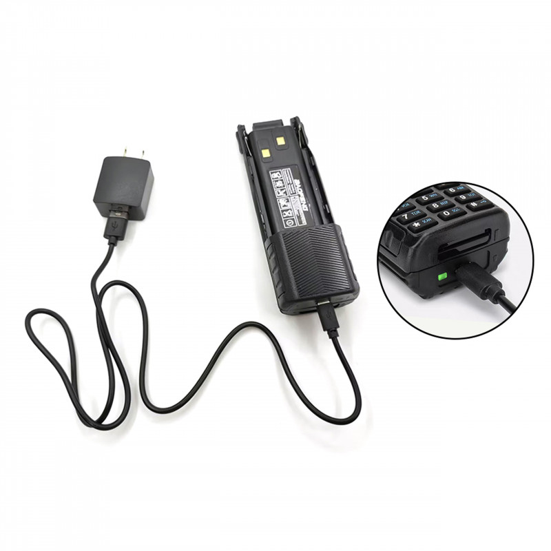 2.5mm USB Charger Cable For BaoFeng UV-5R Series 3800mAh BL-5L Battery For Baofeng - View #11