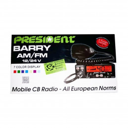 CB radio President Barry II NEW AM/FM ACS/VOX 12/24V 7 kolorów - 6