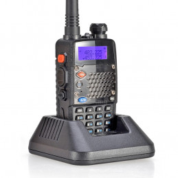 Baofeng UV-5RC 5W dwupasmowy radiotelefon (duobander) 2m + 70cm (do 520 MHz) w kolorze czarnym - 2
