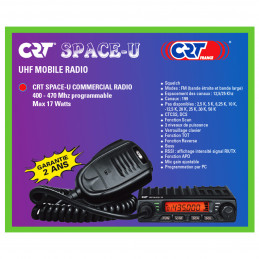 CRT SPACE U 400-470MHz 17W miniaturowy radiotelefon jednopasmowy - 2