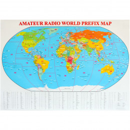 Mapa świata DXCC 2025 w formacie 98 x 68cm - edycja 2025 - Literatura / Mapy - 