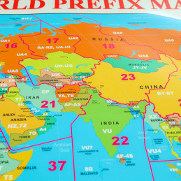 Mapa świata DXCC w formacie 98 x 68cm - 3