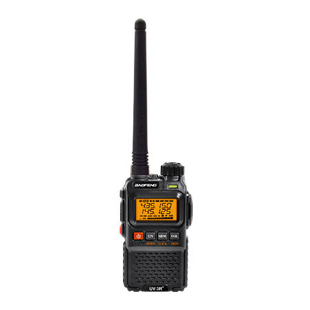 Baofeng UV-3R Plus 3W dwupasmowy radiotelefon (duobander) 2m + 70cm w kolorze czarnym - 1