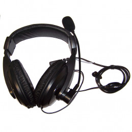 Słuchawki z mikrofonem na pałąku do radiotelefonów z gniazdami typu Kenwood / Wouxun np. Baofeng UV-5R, UV-B5, Wouxun, Intek