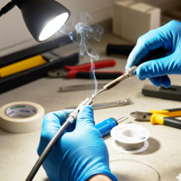 Montaż złącza RF,...