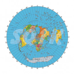 Azymutalna mapa świata DXCC - 1