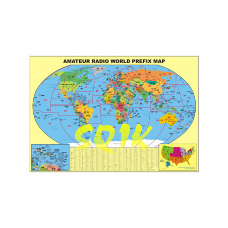 Mapa świata DXCC w formacie 98 x 68cm - 1