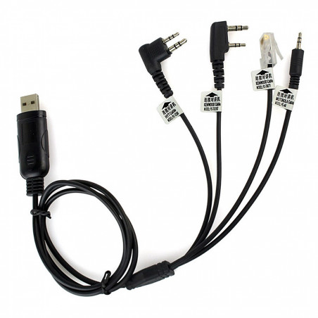 Uniwersalny kabel USB 4 w 1 do programowania radiotelefonów z 4 wtykami - 1