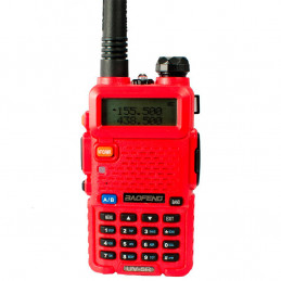 Baofeng UV-5R 5W dual-band radio (duobander) 2m + 70cm in red color