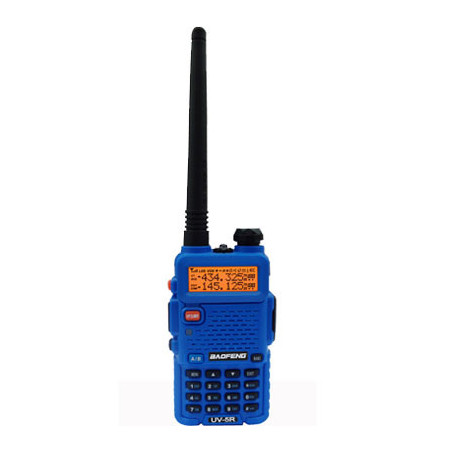 Baofeng UV-5R 5W dwupasmowy radiotelefon (duobander) 2m + 70cm w kolorze niebieskim - 1